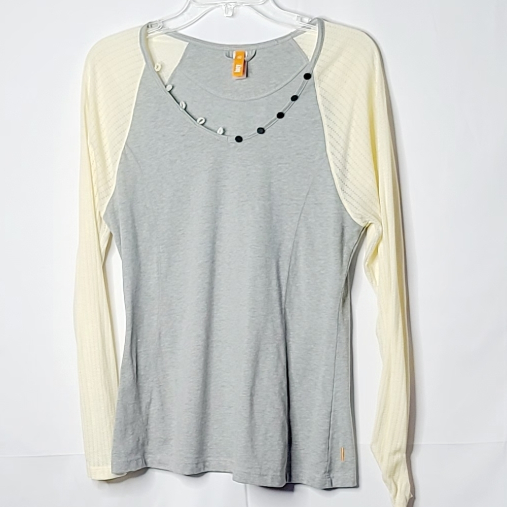 Lucy long sleeve thermal like cotton shirt Medium